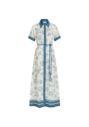 ALEMAIS Lucky belted maxi shirt dress - Neutrals