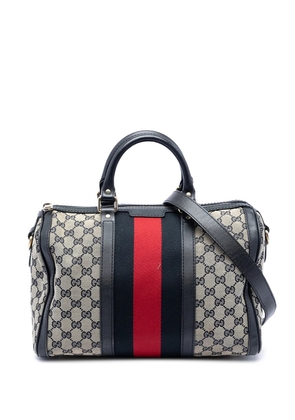 Gucci Pre-Owned 2016-2026 Medium GG Canvas Web Joy Boston Bag satchel - Black
