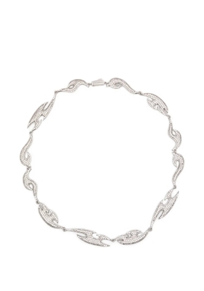 DARKAI crystal-embellished flame necklace - Silver