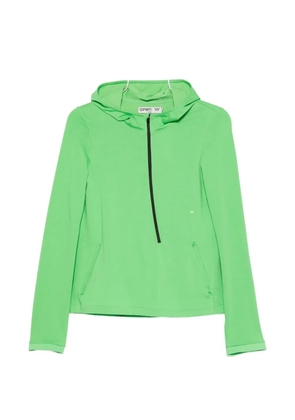 Open YY half-zip jersey hoodie - Green