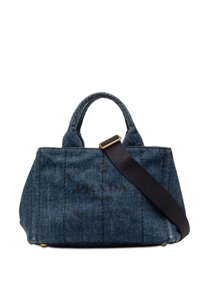 Prada Pre-Owned 2013-2026 Small Denim Canapa Logo satchel - Blue