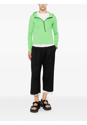Open YY half-zip jersey hoodie - Green