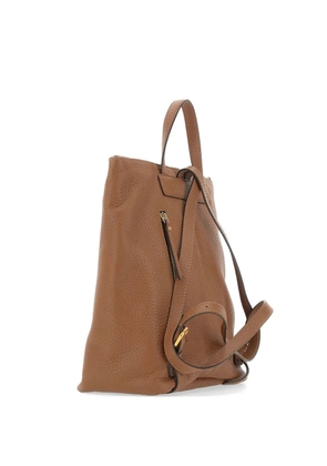 GIANNI CHIARINI Sandra maxi-grain leather backpack - Brown