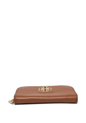 Tory Burch leather zip-around wallet - Brown
