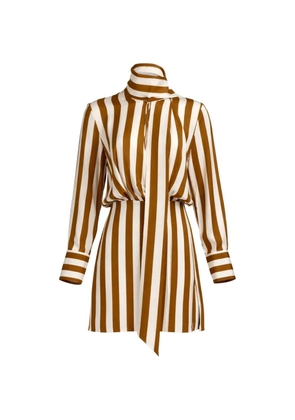 Silvia Tcherassi Imelda striped mini dress - Brown