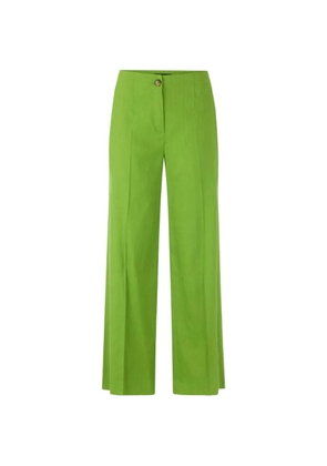 MARCCAIN Waukee pressed-crease wide-leg trousers - Green
