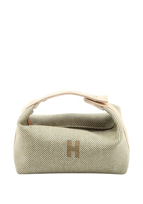Hermès Pre-Owned 2010-2026 Small Wool Bride A Brac H Natte Case vanity bag - Green