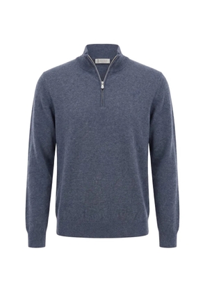 Brunello Cucinelli half-zip cashmere sweater - Blue