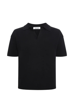 TONYWACK open-collar polo shirt - Black