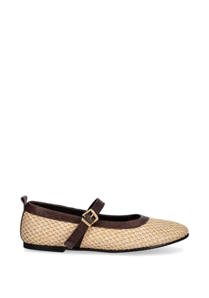 Marc O'Polo woven buckle-fastening ballet flats - Neutrals