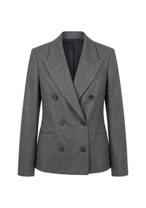 Brunello Cucinelli double-breasted peak-lapel jacket - Grey