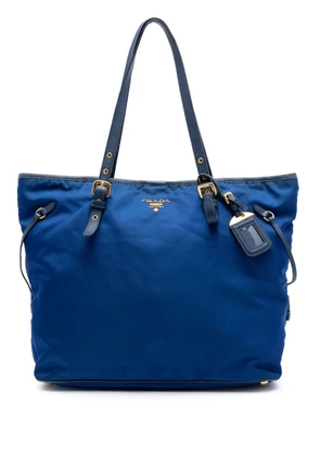 Prada Pre-Owned 2013-2026 Saffiano Trimmed Tessuto tote bag - Blue