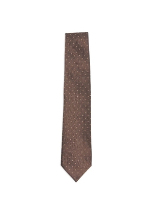 Corneliani polka-dot tie - Brown