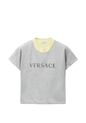 Versace logo-print layered-effect T-shirt - Grey