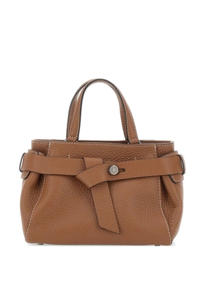 GIANNI CHIARINI Miranda knotted-leather tote bag - Brown