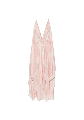 Balmain asymmetrical strappy maxi dress - Pink