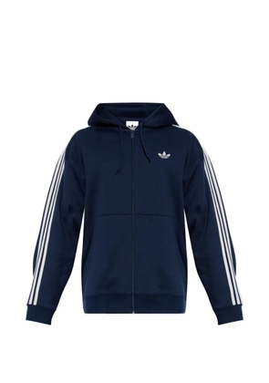 adidas logo-embroidered hoodie - Blue