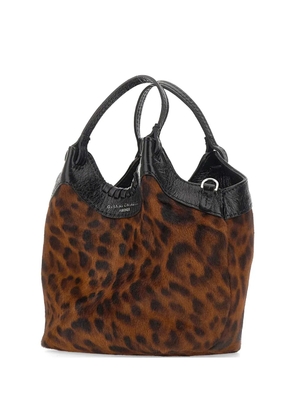 GIANNI CHIARINI Dua leopard-print tote bag - Brown