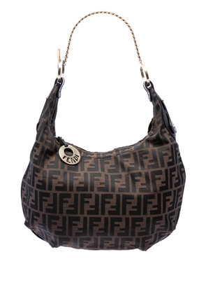 Fendi Pre-Owned 2000-2010 Zucca Canvas Chef Chain hobo bag - Brown