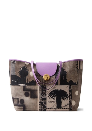 Versace Vivian printed large canvas tote - Neutrals
