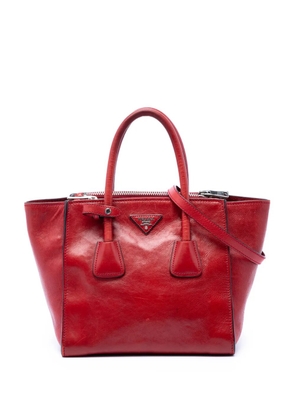 Prada Pre-Owned 2013-2026 Glace Calf Twin Pocket satchel - Red
