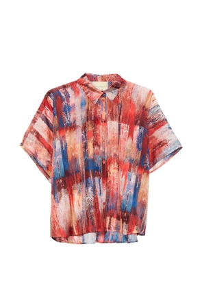 MOMONÌ Brooklyn abstract-print short-sleeve shirt - Red