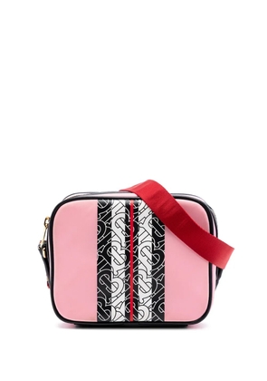 Burberry Pre-Owned 2018-2023 TB Monogram Nylon Stripe Kids Camera Bag crossbody bag - Pink