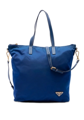 Prada Pre-Owned 2013-2026 Tessuto Zip Top Convertible Tote satchel - Blue