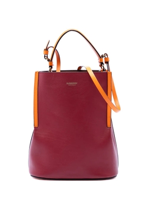 Burberry Pre-Owned 2018-2026 Small Leather Peggy Bucket Bag satchel - Red