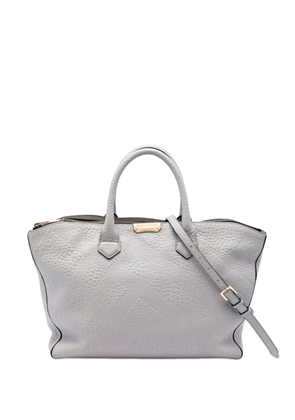 Burberry Pre-Owned 2000-2017 Embossed Leather Dewsbury satchel - Grey