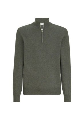Brunello Cucinelli cashmere sweater with half-zip - Grey