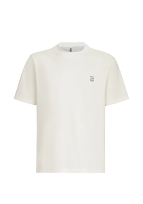Brunello Cucinelli cotton-jersey crew-neck T-shirt with logo - White