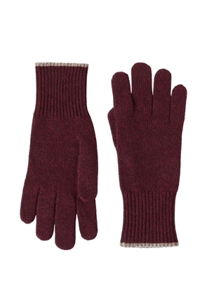 Brunello Cucinelli cashmere-knit gloves - Red
