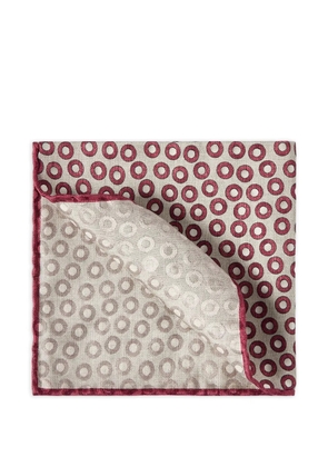 Brunello Cucinelli spotted-pattern silk pocket square - Neutrals
