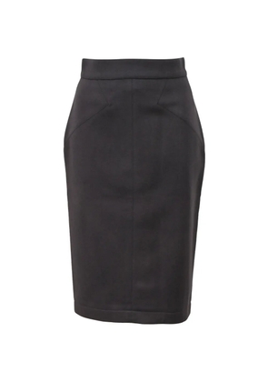 Alaïa Pre-Owned decorative-stitching pencil skirt - Grey