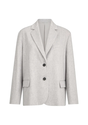 Brunello Cucinelli wool flannel blazer with Monili - Grey
