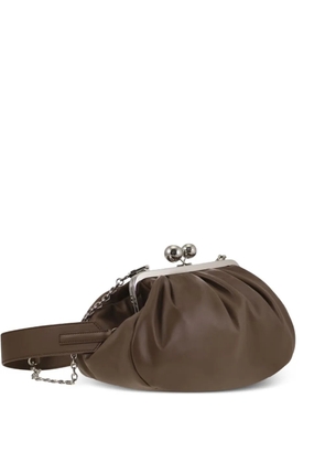 Weekend Max Mara medium Pasticcino leather clutch bag - Brown