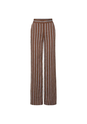 Veronica Beard Carraway stripe-print trousers - Brown