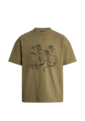 Balmain printed Balmain Bloom T-shirt - Green