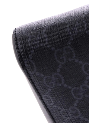 Gucci Pre-Owned Web Strap Front Zip Messenger Bag GG Coated Canvas Medium crossbody bag - Black