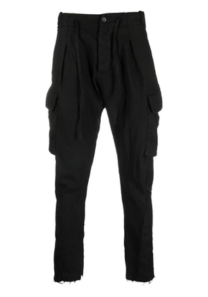 Masnada drawstring tapered trousers - Black