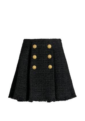 Balmain flared tweed skirt - Black
