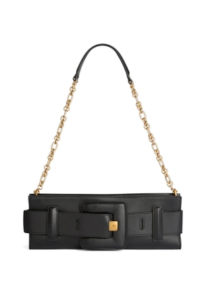 Balmain Anthem smooth leather clutch - Black