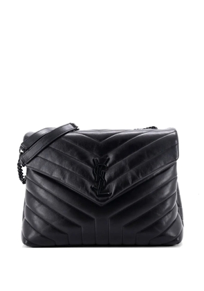 Saint Laurent Pre-Owned Loulou Matelasse Chevron Leather Medium shoulder bag - Black