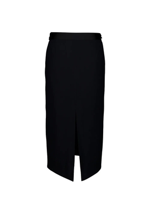 TOM FORD satin-trim pencil midi skirt - Black
