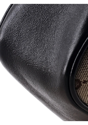 Gucci Pre-Owned GG Marmont Shoulder Bag Diagonal Quilted GG Canvas with Leather Small crossbody bag - Black