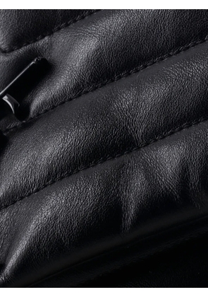 Saint Laurent Pre-Owned Loulou Matelasse Chevron Leather Medium shoulder bag - Black