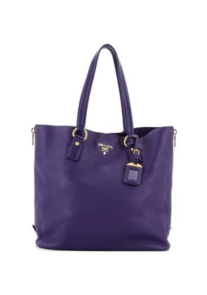 Prada Pre-Owned Side Zip Shopper Vitello Daino Large tote bag - Purple