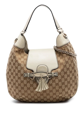 Gucci Pre-Owned 2016-2026 Medium GG Canvas Emily Flap satchel - Neutrals