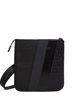 Armani Exchange logo-plaque messenger bag - Black
